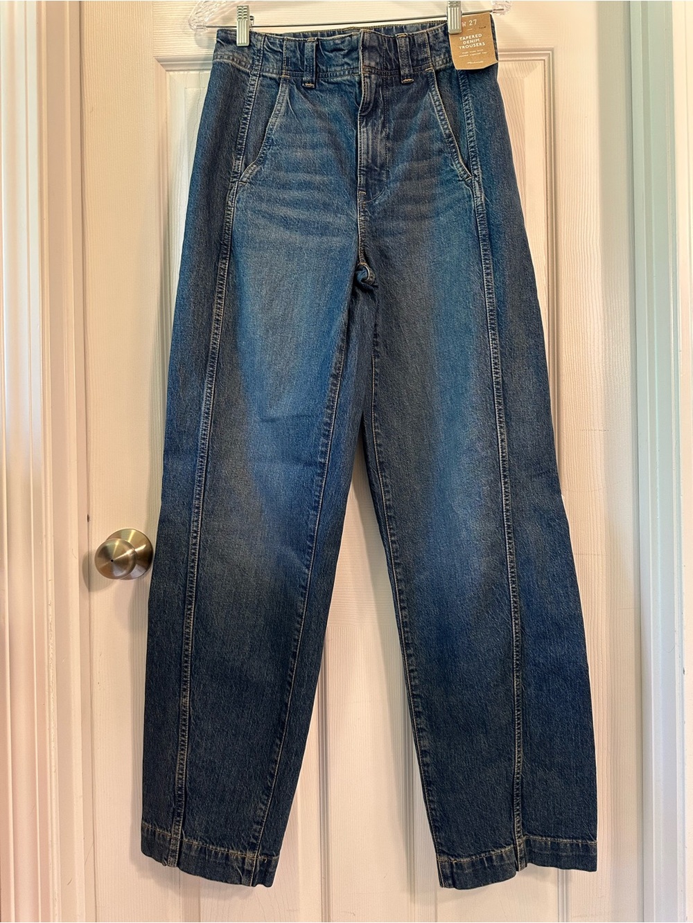 Madewell NWT Tapered Denim Trousers size 27